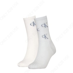 чорапи,дамски,чорапи,calvin,klein,701229465,crew,socks,2,units,white,(blue,white)
