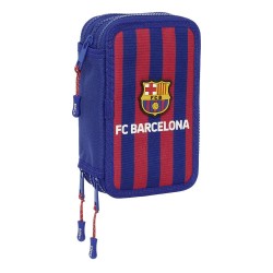 канцеларски,принадлежности,safta,fc,barcelona,triple,filled,pencil,case,36,units,blue,(multicolor)