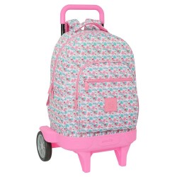 раница,раници,safta,moos,flores,wheeled,backpack,multicolor,(pink)