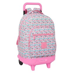 раница,раници,safta,moos,flores,wheeled,backpack,multicolor,(pink)