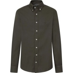 риза,с,дълъг,ръкав,мъжки,ризи,hackett,dyed,oxford,long,sleeve,shirt,peat,(brown)