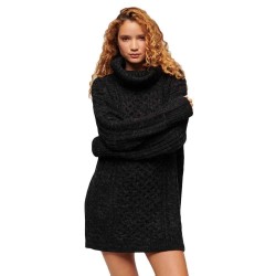 рокля,дамски,поли,и,рокли,superdry,cable,long,sleeve,midi,dress,black