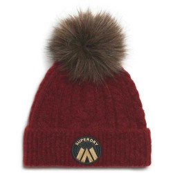 шапка,всички,шапки,superdry,cable,luxe,beanie,merlot,dark,red,marl,(red)
