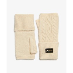 ръкавици,ръкавици,шапки,и,шалове,superdry,cable,luxe,handwarmers,gloves,oatmeal,white,(beige)