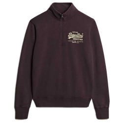 блуза,мъжки,пуловери,superdry,classic,vl,graphic,half,zip,sweatshirt,brown