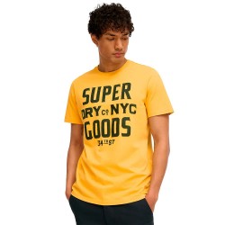 тениска,мъжки,тениски,superdry,embroidered,script,graphic,short,sleeve,t,shirt,yellow,(ochre)