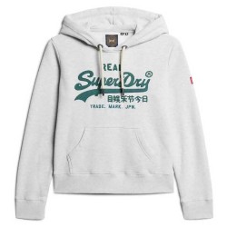 суичър,дамски,блузи,superdry,embroidered,vl,graphic,hoodie,ice,marl,(white)