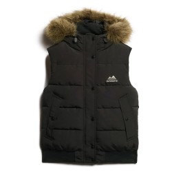 потник,дамски,потници,superdry,everest,faux,fur,vest,black,(black)