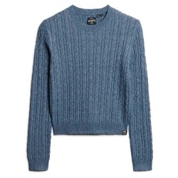 блуза,дамски,пуловери,дамски,плетени,дрехи,superdry,fitted,cable,sweater,wedgewood,blue,(blue)