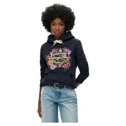 суичър,дамски,блузи,superdry,floral,graphic,logo,hoodie,black