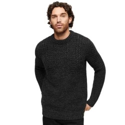 блуза,мъжки,пуловери,superdry,jacob,cable,sweater,black,(charcoal,black,twist)
