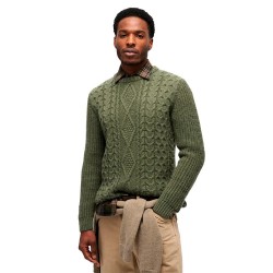 блуза,мъжки,пуловери,superdry,jacob,cable,sweater,green,(moss,green)