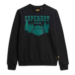 блуза,мъжки,пуловери,superdry,lo,fi,outdoors,graphic,sweatshirt,nero,black,marl,(black)
