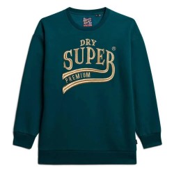 рокля,дамски,поли,и,рокли,superdry,luxe,metallic,logo,long,sleeve,midi,dress,deep,teal,(green)