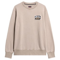 блуза,мъжки,пуловери,superdry,mechanic,loose,fit,sweatshirt,moonrock,(beige)