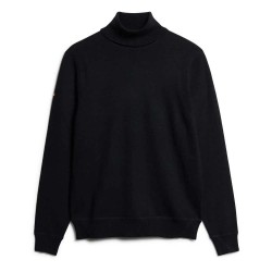 блуза,мъжки,пуловери,superdry,merino,high,neck,sweater,black