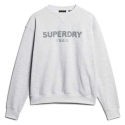 блуза,дамски,блузи,superdry,sport,luxe,loose,sweatshirt,cadet,grey,marl,(grey)
