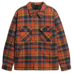 карирана,риза,мъжки,якета,superdry,surplus,check,quilt,overshirt,orange
