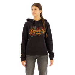 суичър,дамски,блузи,superdry,tattoo,script,graphic,hoodie,black,(black)