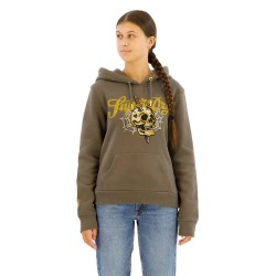 суичър,дамски,блузи,superdry,tattoo,script,graphic,hoodie,dusky,slate,grey,(brown)