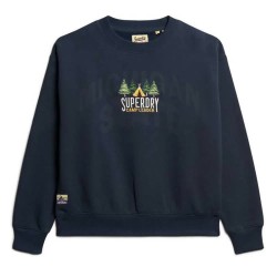 блуза,дамски,блузи,superdry,travel,souvenir,loose,sweatshirt,eclipse,navy,(blue)