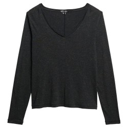 тениска,дамски,тениски,superdry,w6012097a,long,sleeve,t,shirt,black,metallic,(black)