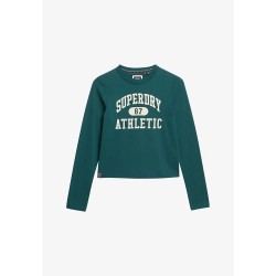 тениска,дамски,тениски,superdry,athletic,ringer,slim,long,sleeve,t,shirt,dark,pine,green,(green)
