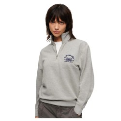 блуза,дамски,блузи,superdry,essential,half,zip,sweatshirt,grey,marl,(grey)