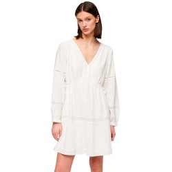 рокля,дамски,поли,и,рокли,superdry,ibiza,tiered,mini,long,sleeve,dress,off,white,(white)