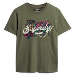 тениска,дамски,тениски,superdry,tattoo,script,relaxed,short,sleeve,t,shirt,green,(dusty,olive,green)