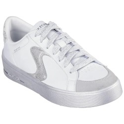 маратонки,дамски,маратонки,skechers,hiland,trainers,white,duraleather,silver,trim,(white)
