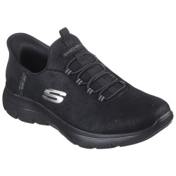обувки,дамски,маратонки,skechers,summits,slip,on,shoes,black,mesh,trim,(black)