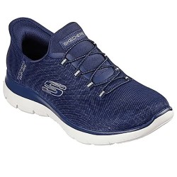 маратонки,дамски,маратонки,skechers,summits,trainers,navy,mesh,silver,trim,(blue)