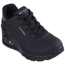 кецове,на,платформа,дамски,маратонки,skechers,uno,wedge,trainers,black,duraleather,rose,gold,trim,(black)