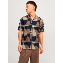 риза,с,къс,ръкав,мъжки,ризи,jack,&,jones,12255977,short,sleeve,shirt,brown