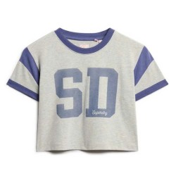 тениска,дамски,тениски,superdry,athletic,graphic,ringer,short,sleeve,t,shirt,grey,marl,(grey)