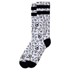 чорапи,дамски,чорапи,american,socks,no,direction,long,socks,white,(white,black)