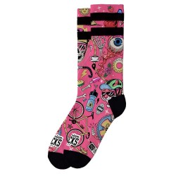 чорапи,дамски,чорапи,american,socks,cycling,beast,long,socks,pink,(pink)