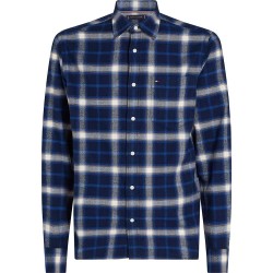 карирана,риза,мъжки,ризи,tommy,hilfiger,brushed,shadow,check,rf,long,sleeve,shirt,blue