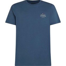 тениска,мъжки,тениски,tommy,hilfiger,stack,short,sleeve,t,shirt,aegean,sea,(blue)