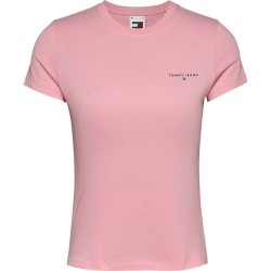 тениска,дамски,тениски,tommy,jeans,linear,short,sleeve,t,shirt,ballet,pink,(pink)