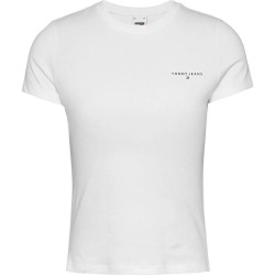тениска,дамски,тениски,tommy,jeans,linear,short,sleeve,t,shirt,white