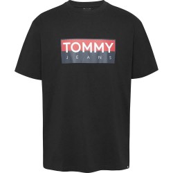 тениска,мъжки,тениски,tommy,jeans,reg,rwb,entry,short,sleeve,t,shirt,black,(black)
