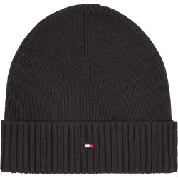шапка,всички,шапки,tommy,hilfiger,flag,pima,beanie,black,(black)