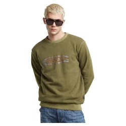 блуза,мъжки,пуловери,g,star,destroyed,g,logo,washed,sweatshirt,shadow,olive,gd,(green)