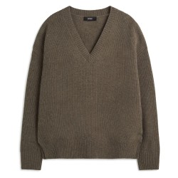 блуза,дамски,пуловери,дамски,плетени,дрехи,ecoalf,azalea,sweater,brown,melange,(brown)
