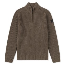 блуза,мъжки,пуловери,ecoalf,drago,sweater,brown,melange,(brown)