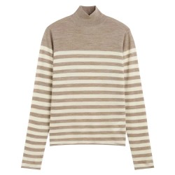 блуза,дамски,пуловери,дамски,плетени,дрехи,ecoalf,faya,sweater,brown,(dark,sand,melange)
