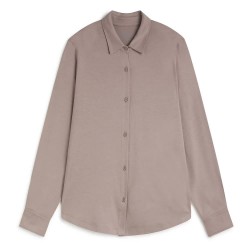 риза,с,дълъг,ръкав,дамски,блузи,дамски,ризи,ecoalf,lasa,long,sleeve,shirt,beige,(rosewood)