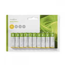 батерии,nedis,aa,1.5v,alkaline,battery,10,units,white,(clear)